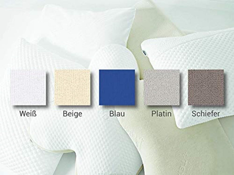 TEMPUR Jersey-Kissenbezug mit Reissverschluss für Comfort & Traditional Breeze Schlafkissen, Weiss,