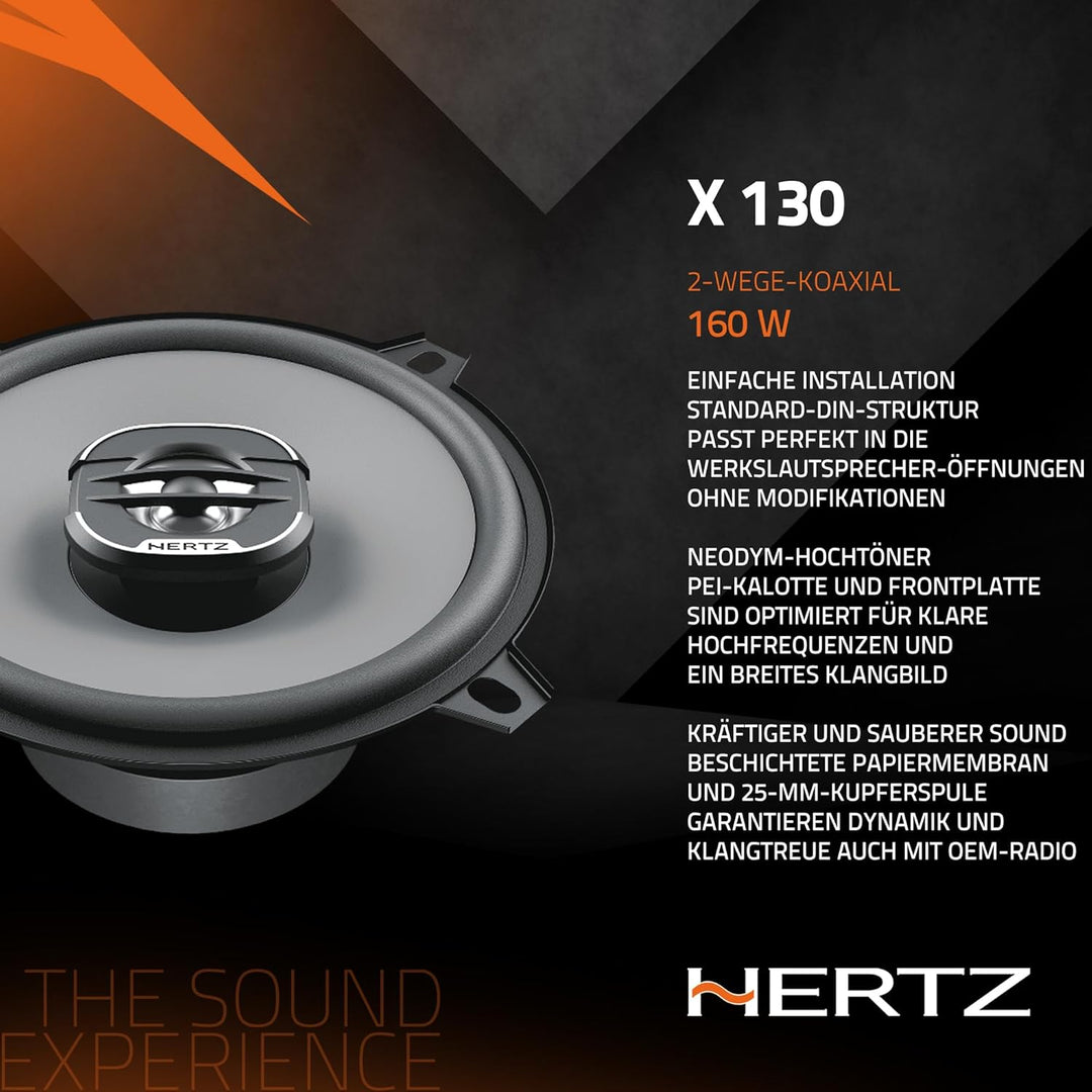 Hertz X 130 - Set - 13cm Koax Lautsprecher
