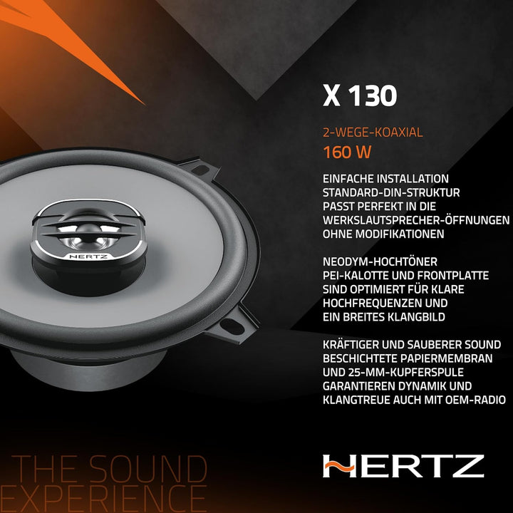 Hertz X 130 - Set - 13cm Koax Lautsprecher