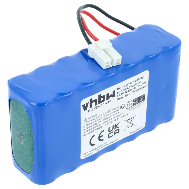 vhbw Akku kompatibel mit Ambrogio Twenty Elite L20 Rasenroboter Rasenmäher (5200mAh 25,9V Li-Ion)