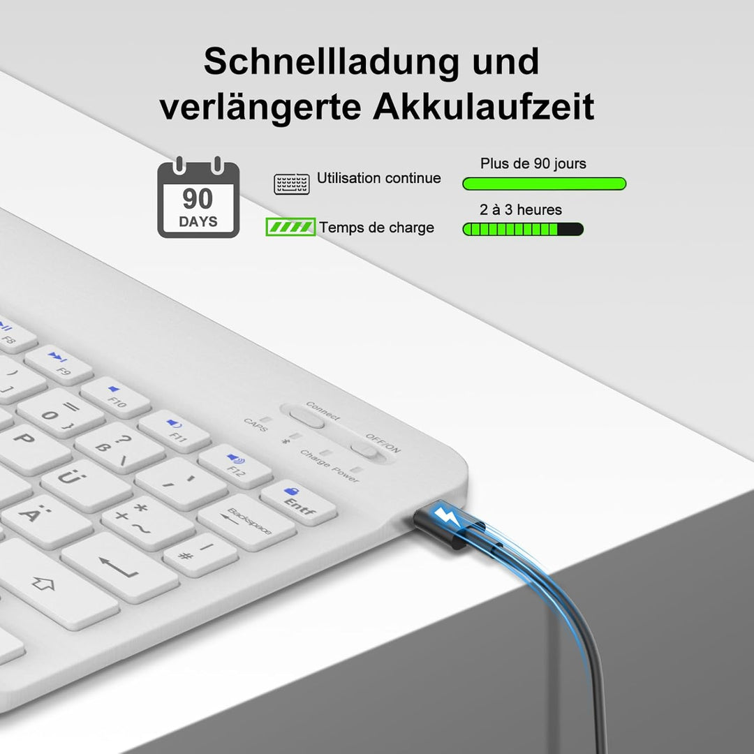 Tastatur für Samsung Galaxy Tab S10 Lite AI Tablet 10.9" 2025/S10 FE, Kabellose Magnetisch Abnehmbar