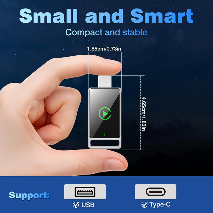 2-in-1 Wireless Carplay Adapter, Android Auto & Carplay Wireless Adapter, USB C, Plug & Play, kompat