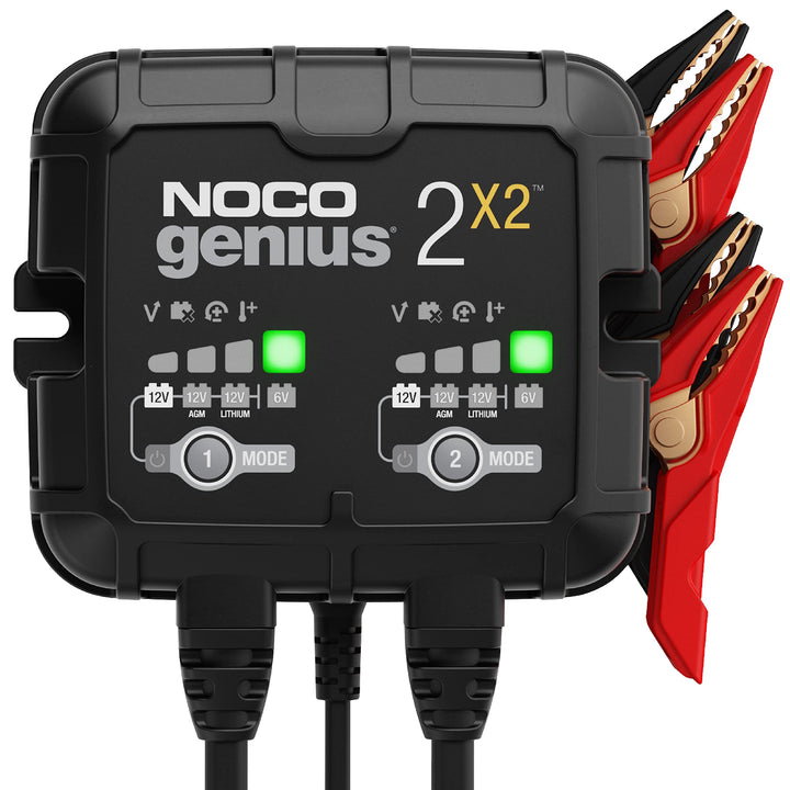 NOCO GENIUS2X2: 4A (2A/Bank) Ladegerät, 6V/12V Batterieladegerät, Erhaltungsladegerät und Desulfator