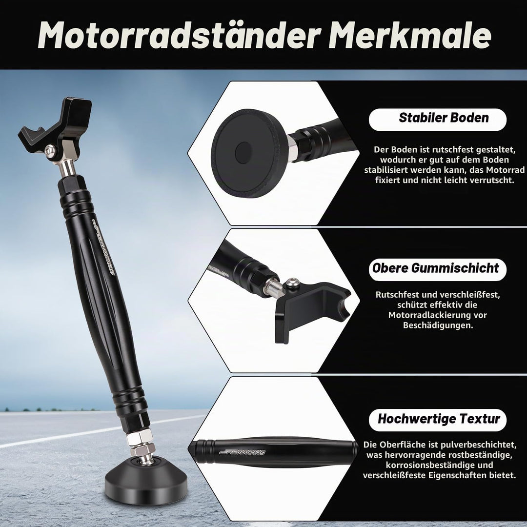 JFG RACING Motorrad-Radständer Nachrüstung, tragbar, vorne, hinten, Radständer, Paddock-Ständer, Ket