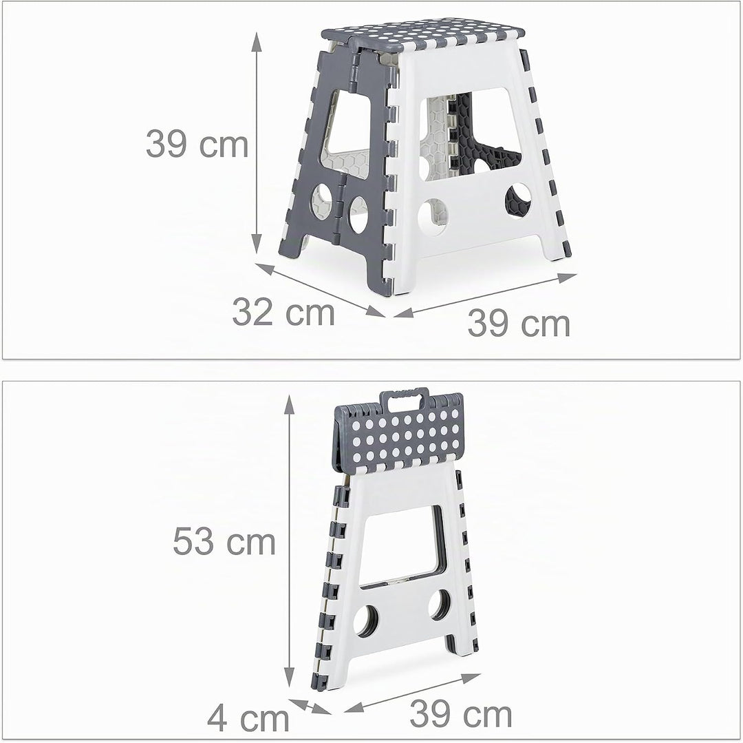 Relaxdays Klapphocker faltbar, 10er Set, Camping Hocker, Badhocker, bis 150 kg, Kunststoff, HBT: 39x