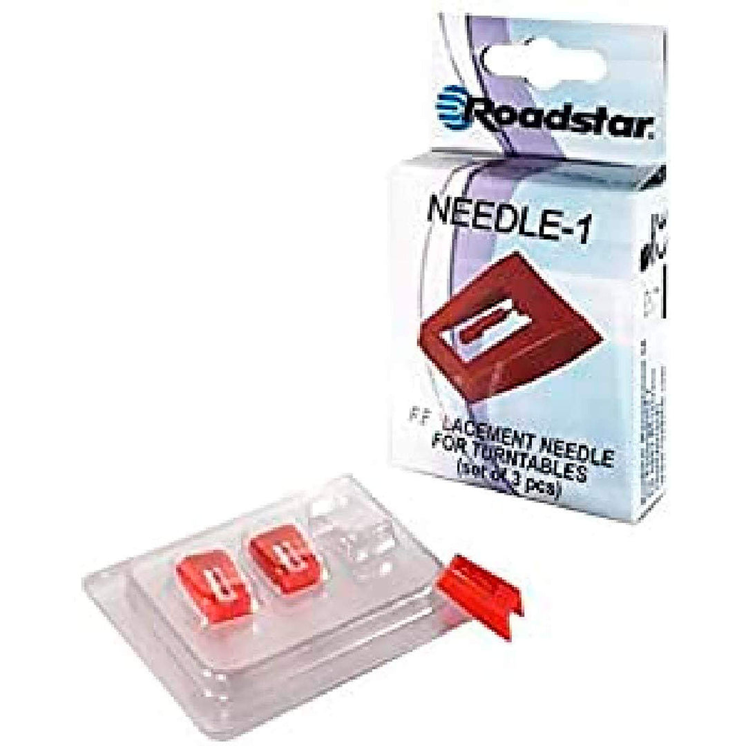 Roadstar 3 Stück Plattenspieler Nadel Ersatznadel, Ersatz-Diamantspitz Nadel 33 45 und 78 U/min Scha