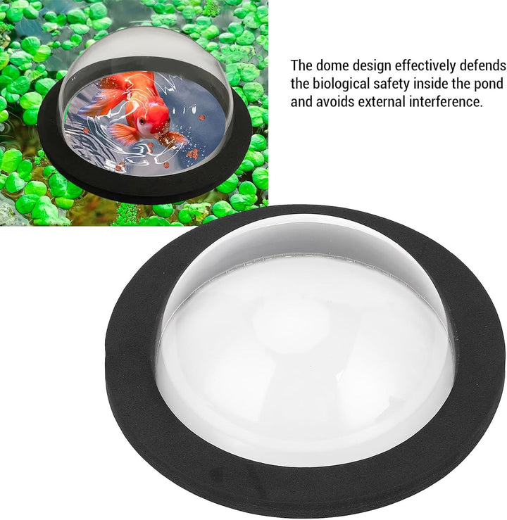 Fockety Schwimmender Fischkuppel, Transparenter Plastikgartenteiche -Abdeckung, Teichschwimmerkuppel