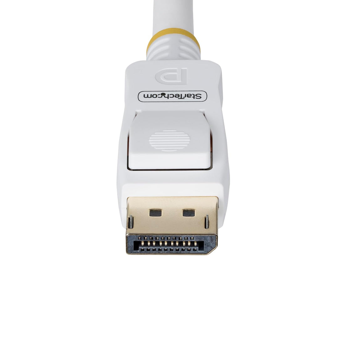 StarTech 3m DisplayPort 1.2 Kabel, 4K 60Hz, 21,6Gbps, VESA-zert., Weiss | DP 1.2 Monitorkabel, Raste