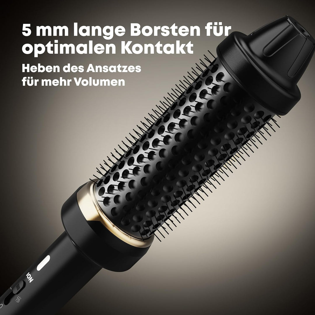 Revamp Thermobürste für mehr Volumen und seidiges, glänzendes Haar - Lockenbürste mit Ionendüse, sch