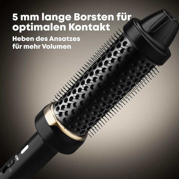 Revamp Thermobürste für mehr Volumen und seidiges, glänzendes Haar - Lockenbürste mit Ionendüse, sch