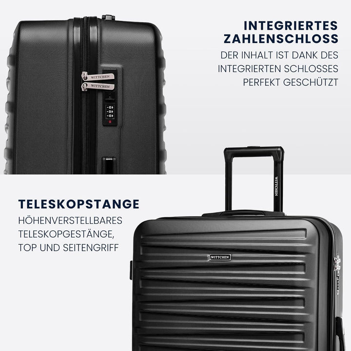 WITTCHEN Skyspeed Line Reisekoffer 3er Koffer-Set Rollkoffer Trolley Handgepäck Reisekofferset ABS H