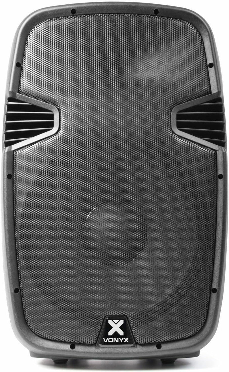 Vonyx SPJ-1500A, PA Aktiv Lautsprecher, DJ Box, 800 Watt 15 Zoll High End aktiver Speaker, DMX, Cinc