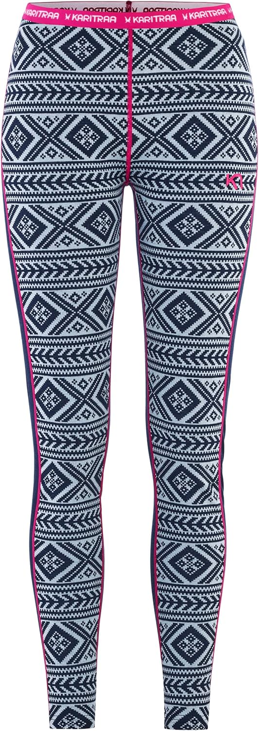 Kari Traa Damen Floke Hose lange Unterhose Funktionsunterwäsche Blau XS, Blau XS