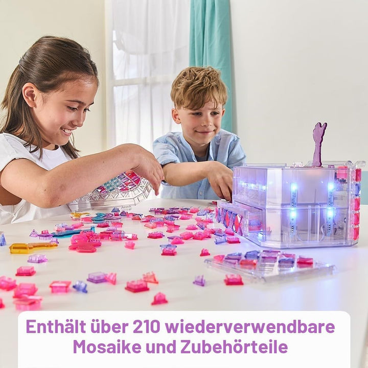 VTech - Mosaic Magic Lights Schmuckschatulle – Mosaik-Set für Kinder – personalisierbare Geheimnisbo