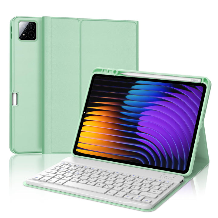 Tastatur für Xiaomi Pad 8/7/7 Pro 2024 11.2", Hülle mit Tastatur für Xiaomi Pad 7 2024 Magnetische B