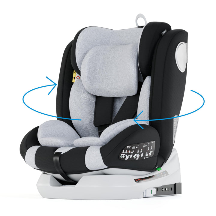 Babify Onboard Autositz für Babys und Kinder, 0 Monate - 12 Jahre, verstellbar 360, tragbarer und si