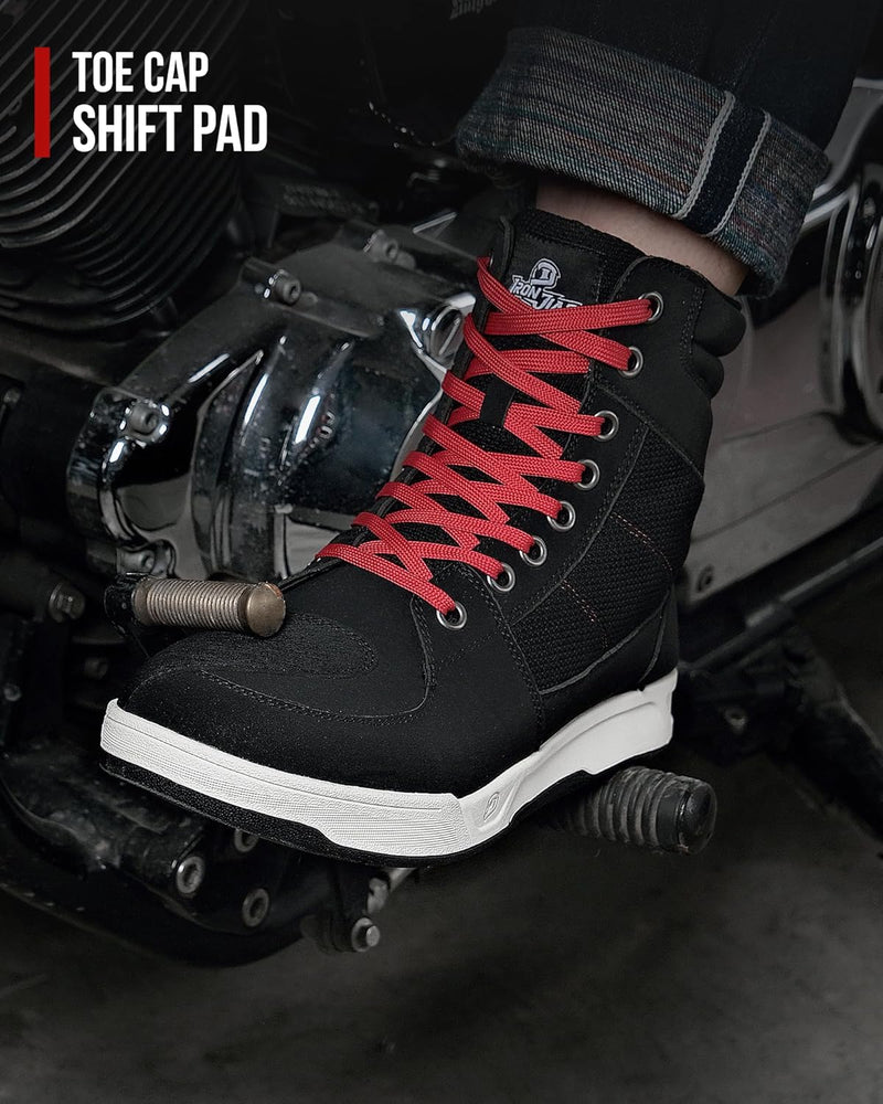 BORLENI Motorradschuhe Herren Sommer Motorradstiefel Männer lässige atmungsaktive motorrad sneaker r