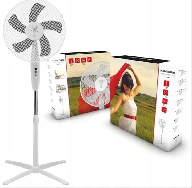 KALORIK Standventilator VT1081, 40 cm Durchmesser, 5-Flügel-Technologie, 3 Geschwindigkeitsstufen, O