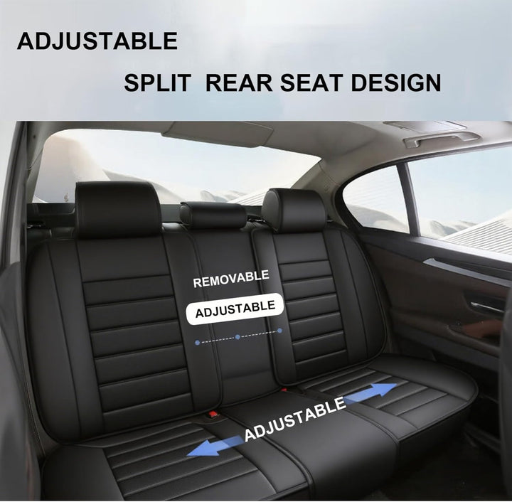 FIENZA Universal Autositzbezug Komplettset Atmungsaktiv Nappaleder Sitzbezüge,Sitzbezug mit Airbag-K