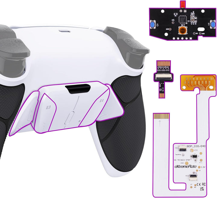 eXtremeRate Programmierbar RISE4 Remap Kit für ps5 Controller BDM-030/040/050, Remapper Board & Gumm
