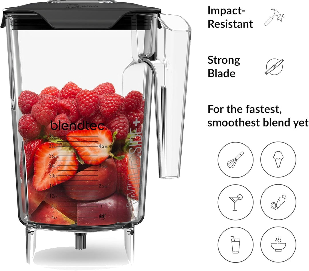 Blendtec 40-630-53 WildSide Jar Behälter, 2.66 L, Transparent WildSide, Glas, WildSide, Glas