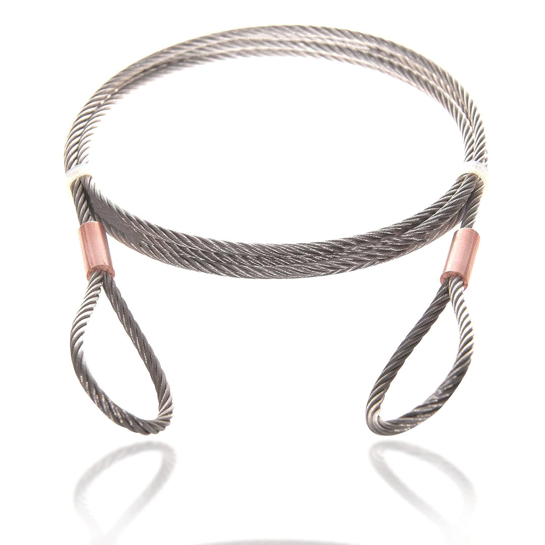 Drahtseile24 Edelstahlseil mit Ösen, Edelstahl Drahtseil mit Schlaufen | V4A AISI 316 | Ø1,5mm / 30k