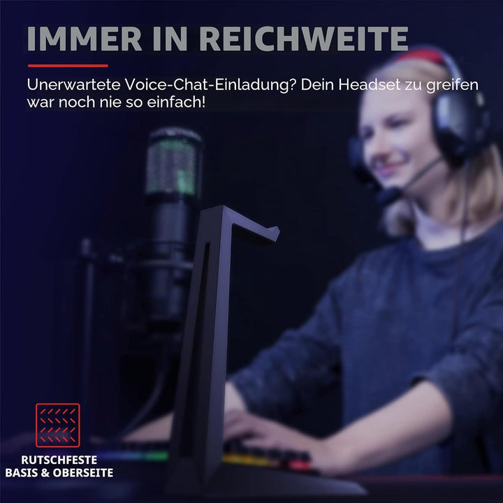 Trust Gaming GXT 260 Cendor Kopfhörer Ständer, Headset Halterung, Passend für Alle Headsets bis 24 c