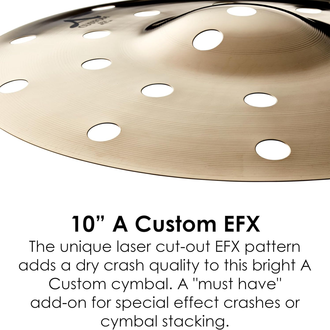 Zildjian A20808 A Custom Series - 10" EFX Crash Cymbal 10 Zoll, 10 Zoll