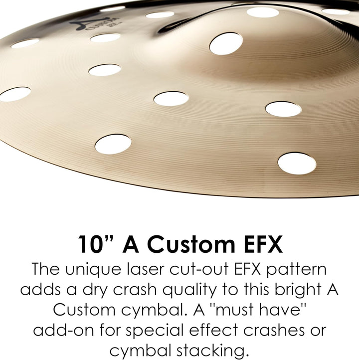 Zildjian A20808 A Custom Series - 10" EFX Crash Cymbal 10 Zoll, 10 Zoll