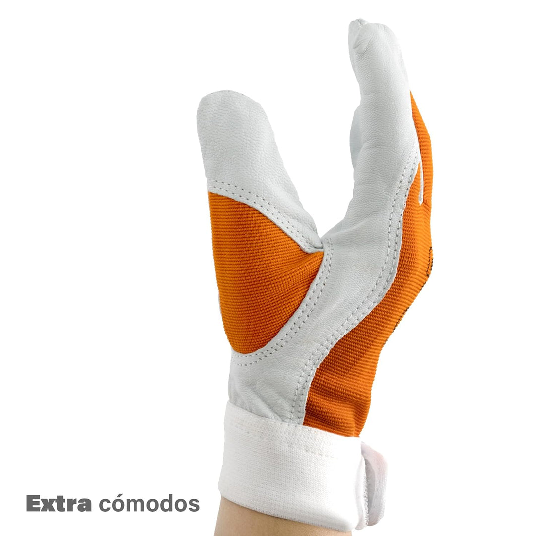 EXBRIECO 1, 3, 6 oder 12 Paar, Gartenhandschuhe aus Leder, Lammfellhandschuhe, Arbeitshandschuhe aus