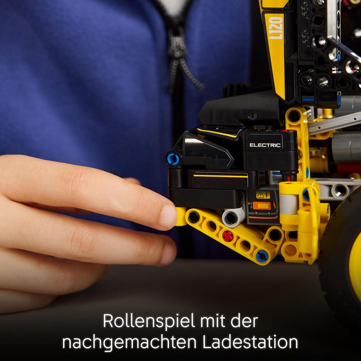 LEGO Technic Volvo L120 Electric Radlader - Baufahrzeug-Spielzeug mit Knicklenkung und beweglicher S