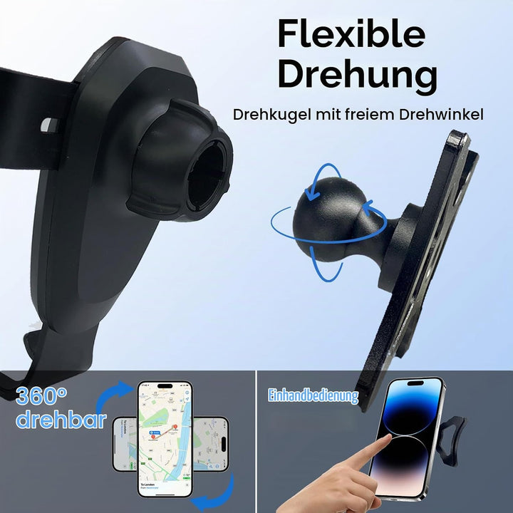 Handyhalterung für Audi A3 8P 2004-2013, Kfz-Handyladestationen Handy Halter Gravity Auto Lock Stabi