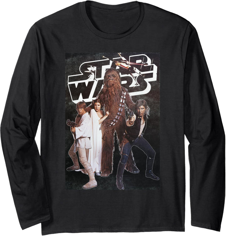 Star Wars Vintage Group Poster Langarmshirt