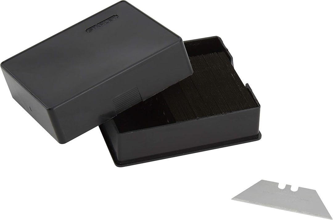 Stanley Trapezklingen 1991 (ohne Lochung, 0,45 mm Klingenstärke, 50 mm Klingenlänge, 100 Stück in ei