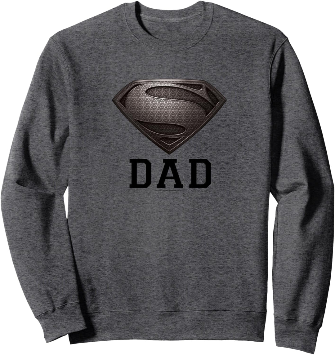 Superman Man of Steel Dad of Steel Gray Superpapa Sweatshirt