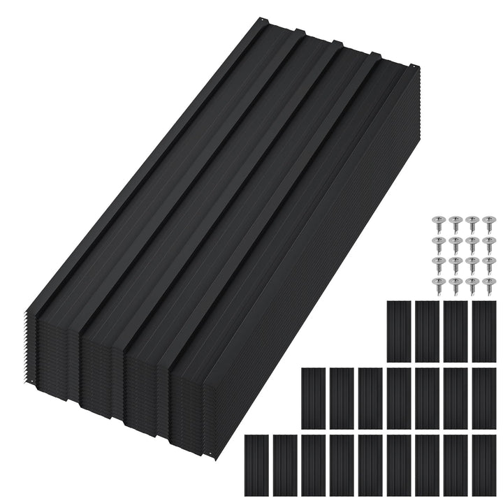 Trapezblech 20er Set, Profilblech 108cm x 43cm = 9,3m², Verzinkt Rostresistent Wetterfest Dachblech
