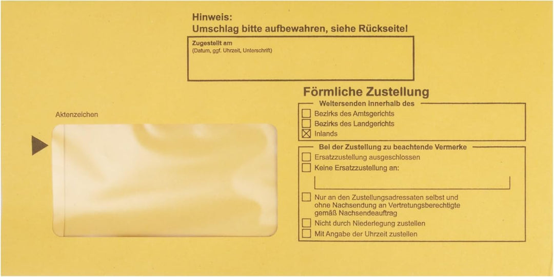 Innere Postzustellungshüllen 500 Stück Förmliche Zustellung Postzustellungsumschläge Menge wählbar 5