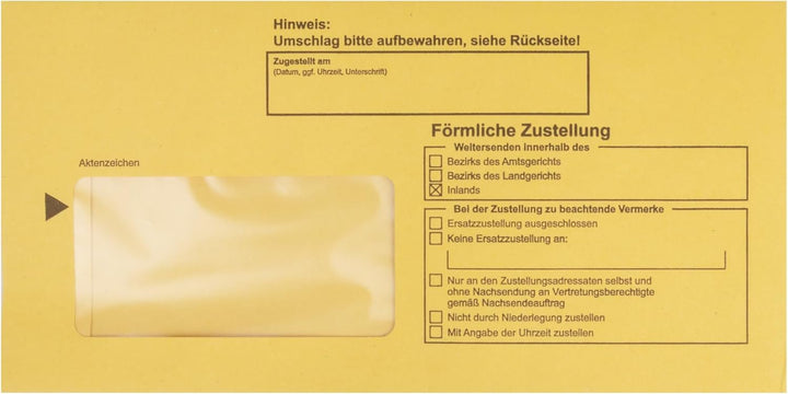 Innere Postzustellungshüllen 500 Stück Förmliche Zustellung Postzustellungsumschläge Menge wählbar 5