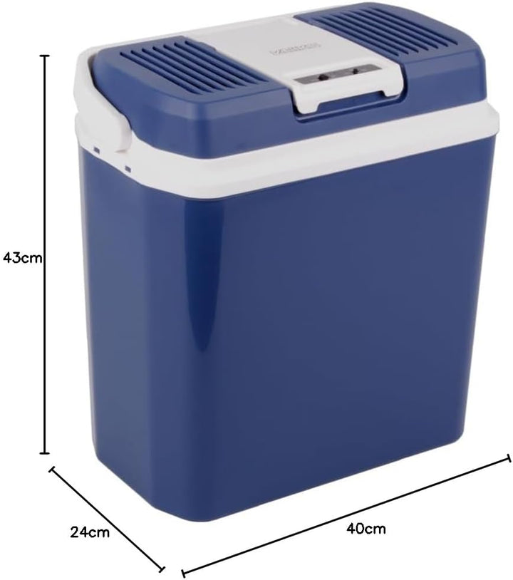 Kühlbox TKB24 tragbarer Kühlschrank 12V/230V – Thermoelektrisch, Warmhaltefunktion, ideal für Auto &