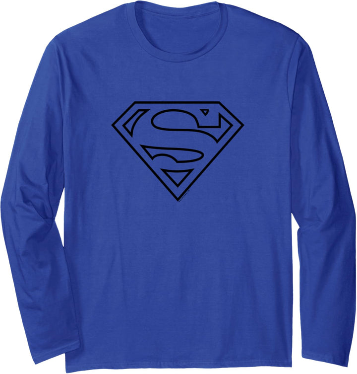 Superman Red & Black Shield Langarmshirt