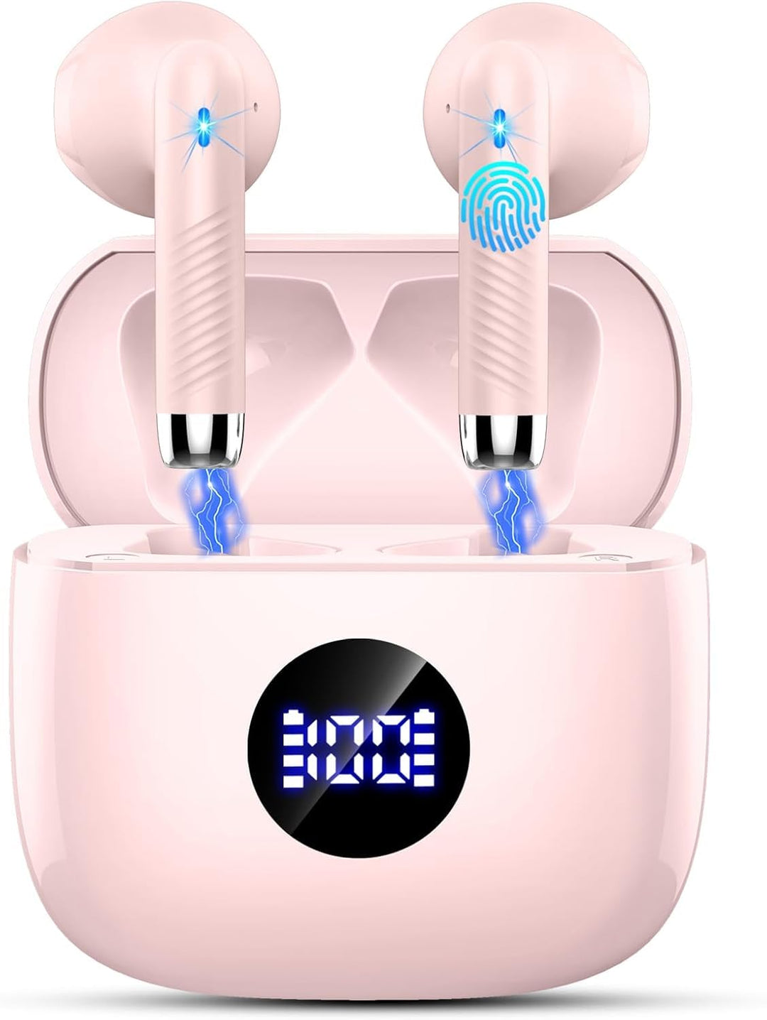 Bluetooth Kopfhörer, Tiefer Bass in ear kopfhörer, 4 ENC Noise Cancelling Mic Earbuds, 50Std 3D HiFi