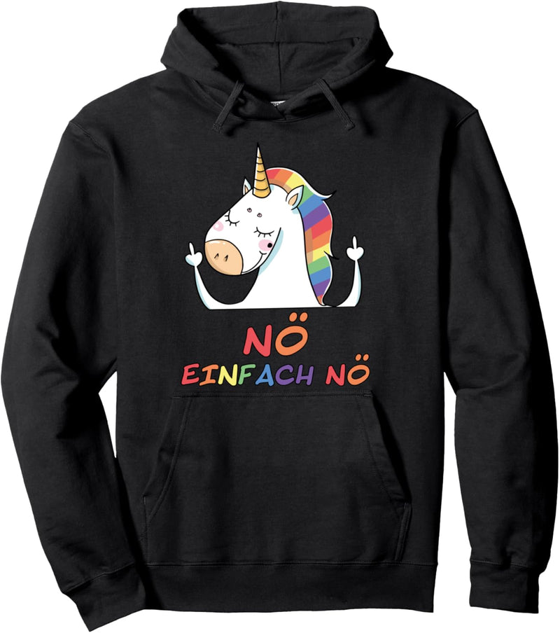 NÖ Einhorn Stinkefinger | Lustiger Spruch | Für Frauen Pullover Hoodie