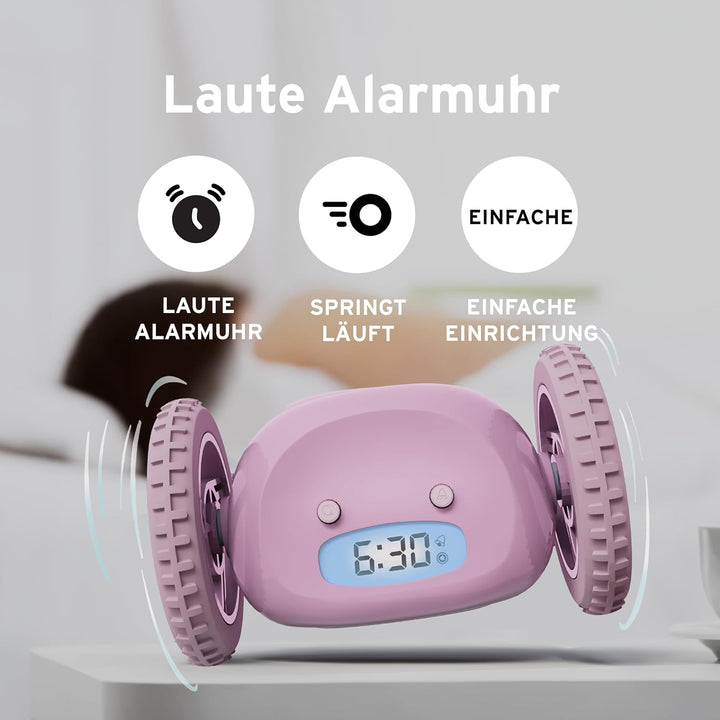 CLOCKY Lauter Wecker Digital Wecker Laut für tiefschläfer Erwachsene Jugendliche Lustig für schwerhö
