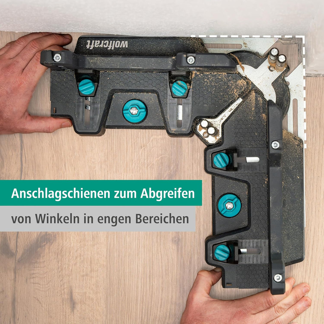 wolfcraft Schmiege und Gehrungsschneidlade PRO 6956000 / 2in1 Gehrungslade zum Schneiden von bis zu