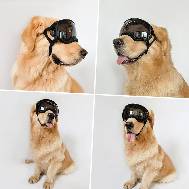 NAMSAN Hundebrille mit Weit Sichtfeld, UV-Schutz Sonnenbrille für Gross Hunde, Augen Schützen Hunde