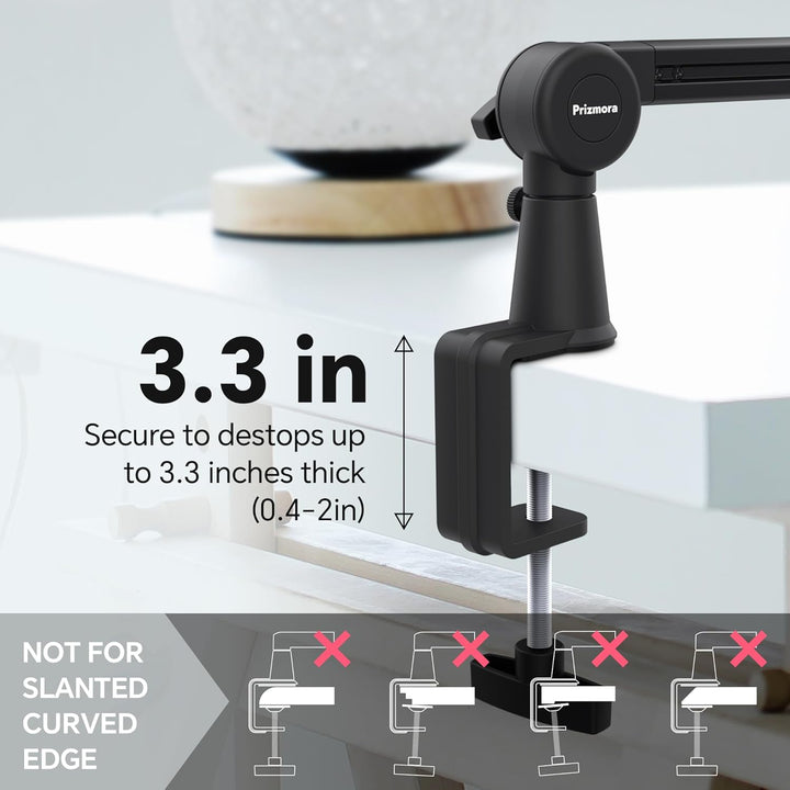 Mic Arm, Premium Mikrofon Galgenarm mit Kabelmanagement, 360°Drehbarer Broadcasting Galgenarm, Mic B