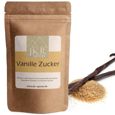 JKR Spices echter Bourbon Vanille Zucker 500g | Vanillezucker CO² neutral verpackt | Rohrzucker und