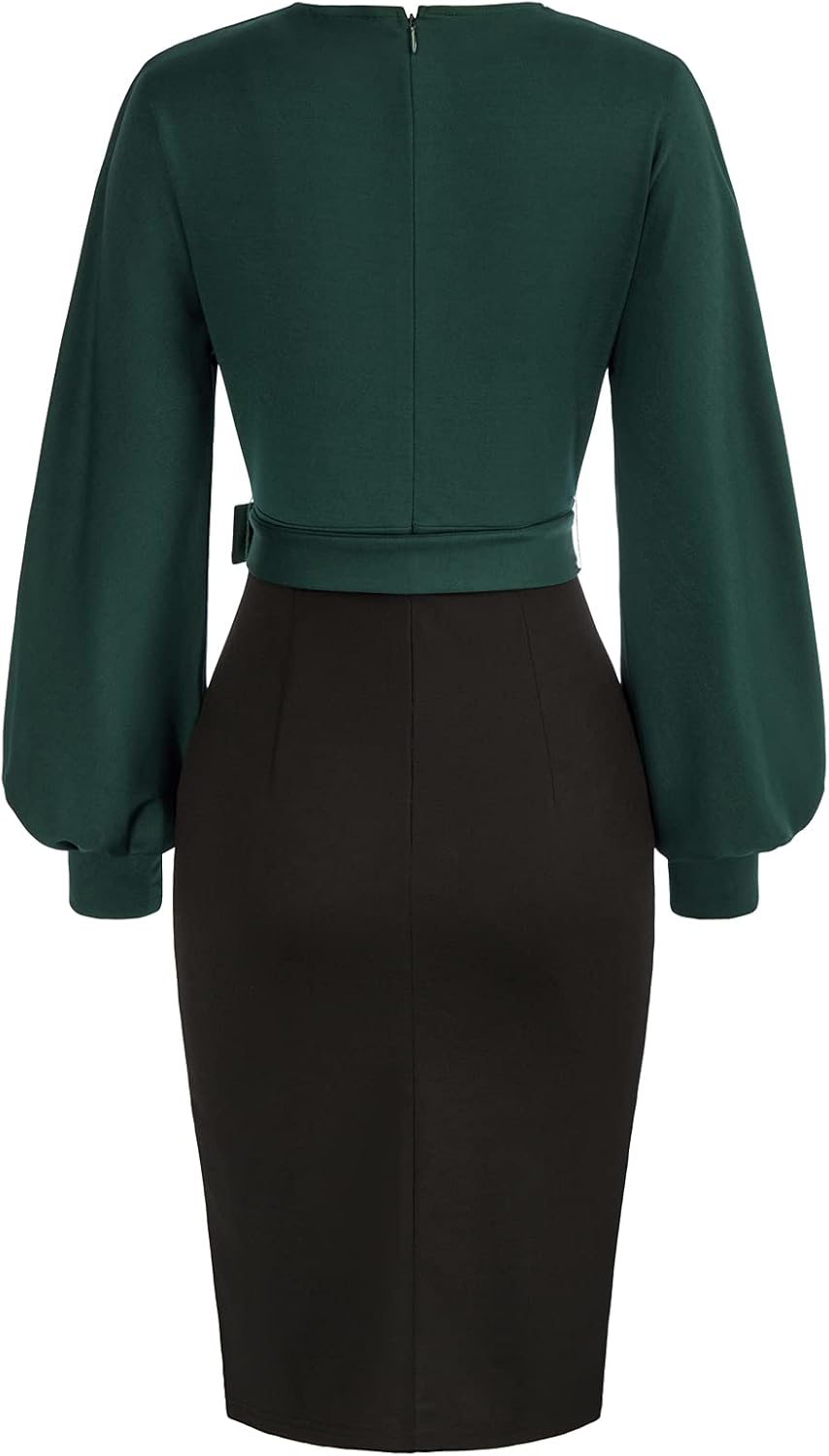 GRACE KARIN Damen Arbeit Bodycon Bleistiftkleid Langarm Hochzeit Gast Büro Kleider V-Ausschnitt Part