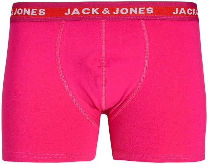 JACK & JONES Herren Boxershorts (5er Pack) XXL Electric Blue Lemonade/Pack:cabaret - Sun Orange - Vi