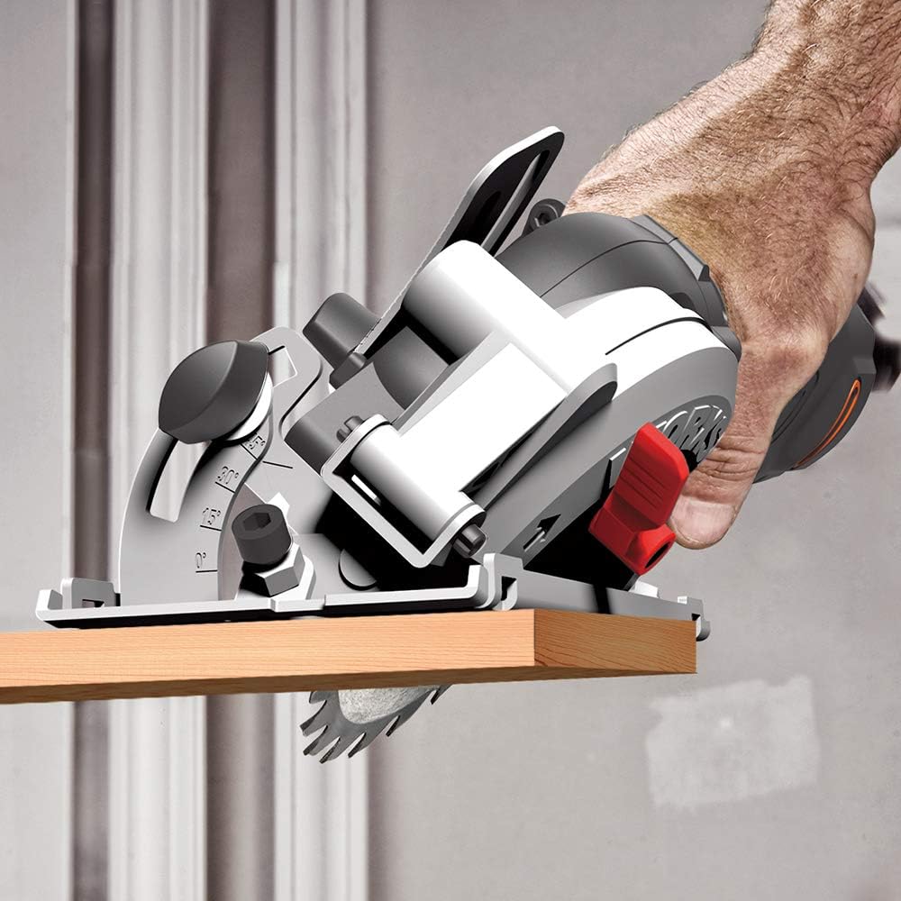 WORX WX439 Kompakt-Handkreissäge 480W - zum Sägen von Metall, Plastik, Holz, Stein und Fliesen - 120